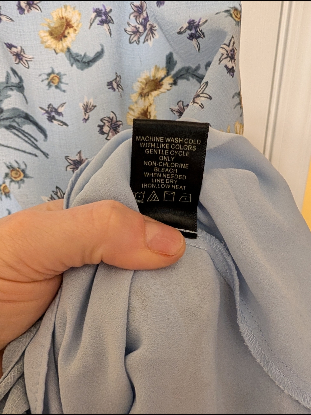 Max Studio Light Blue Floral Mini Dress - Picture 7 of 7